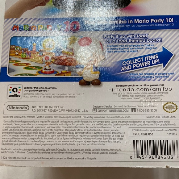 Nintendo Amiibo 2 piece Toad & Lucas 2015 NOS in original factory Sealed - Picture 7 of 11